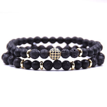 Load image into Gallery viewer, 2pc/sets Natural Disco Ball Stone Bracelets For Men Women