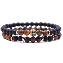 Load image into Gallery viewer, 2pc/sets Natural Disco Ball Stone Bracelets For Men Women