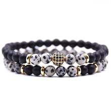 Load image into Gallery viewer, 2pc/sets Natural Disco Ball Stone Bracelets For Men Women