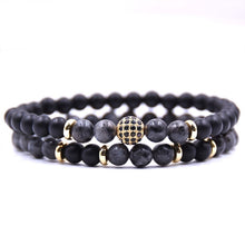 Load image into Gallery viewer, 2pc/sets Natural Disco Ball Stone Bracelets For Men Women