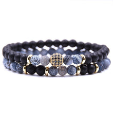 Load image into Gallery viewer, 2pc/sets Natural Disco Ball Stone Bracelets For Men Women
