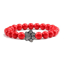 Load image into Gallery viewer, Volcanic Stone Paw Bracelets For Cats Dogs Lovers