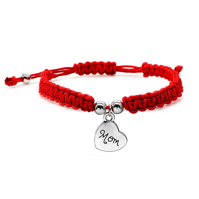 Red String Heart Bracelets For Women Children