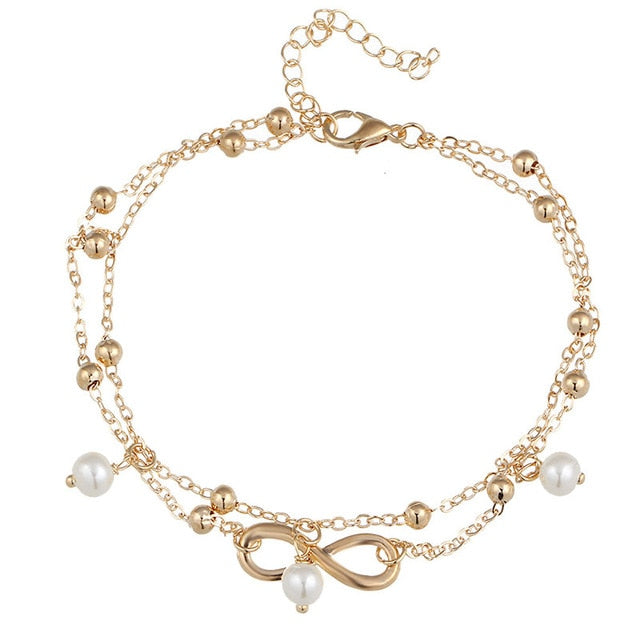 Shell Starfish Turtle Ankle Foot Bracelets For Women