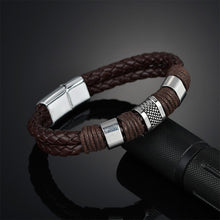 Load image into Gallery viewer, Fashion Black Brown Leather Bracelets For Men