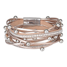 Load image into Gallery viewer, Crystal Metal Leather Bracelets For Women