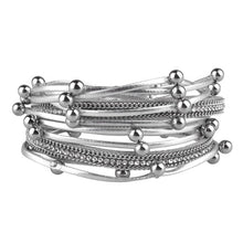 Load image into Gallery viewer, Crystal Metal Leather Bracelets For Women