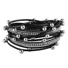 Load image into Gallery viewer, Crystal Metal Leather Bracelets For Women