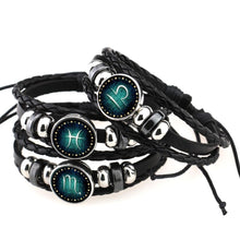 Load image into Gallery viewer, Zodiac Icons Leather Bracelets For Men Women