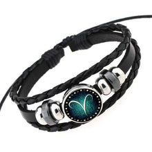 Load image into Gallery viewer, Zodiac Icons Leather Bracelets For Men Women