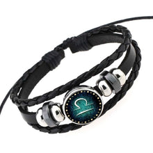 Load image into Gallery viewer, Zodiac Icons Leather Bracelets For Men Women