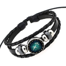 Load image into Gallery viewer, Zodiac Icons Leather Bracelets For Men Women