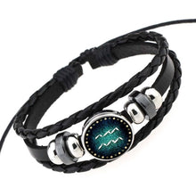 Load image into Gallery viewer, Zodiac Icons Leather Bracelets For Men Women