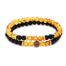 Load image into Gallery viewer, 2pc/sets Natural Disco Ball Stone Bracelets For Men Women