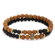Load image into Gallery viewer, 2pc/sets Natural Disco Ball Stone Bracelets For Men Women