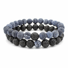 Load image into Gallery viewer, Natural Lava Stone Bracelets For Men