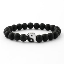 Load image into Gallery viewer, White and Black Yin Yang Distance Bracelets For Men Women
