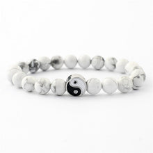 Load image into Gallery viewer, White and Black Yin Yang Distance Bracelets For Men Women