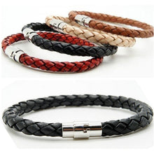 Load image into Gallery viewer, 1 pc Magnetic Clasp Leather Bracelet For Men Women
