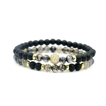 Load image into Gallery viewer, 2Pcs/Set Natural Ball Stone Bracelets For Men Women