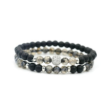 Load image into Gallery viewer, 2Pcs/Set Natural Ball Stone Bracelets For Men Women
