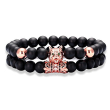 Load image into Gallery viewer, 2 pieces / set Wolf Head Bracelets